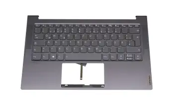 5CB1B05291 original Lenovo clavier incl. topcase DE (allemand) gris/gris avec rétro-éclairage