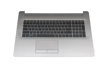 L83727-041 original HP clavier incl. topcase DE (allemand) noir/argent avec rétro-éclairage sans ODD