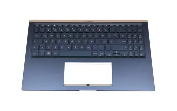 90NB0NK1-R30GE0 original Asus clavier incl. topcase DE (allemand) bleu/bleu avec rétro-éclairage