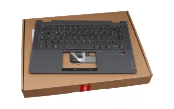 5CB0Y85503 original Lenovo clavier incl. topcase DE (allemand) gris/gris avec rétro-éclairage