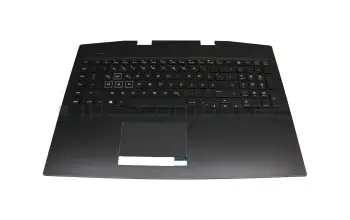 L62863-041 original HP clavier incl. topcase DE (allemand) noir/noir avec rétro-éclairage