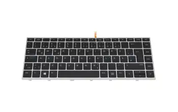 L09546-041 original HP clavier DE (allemand) noir/argent avec rétro-éclairage