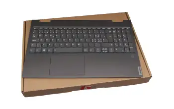 5CB0U43807 original Lenovo clavier incl. topcase CH (suisse) gris/gris avec rétro-éclairage