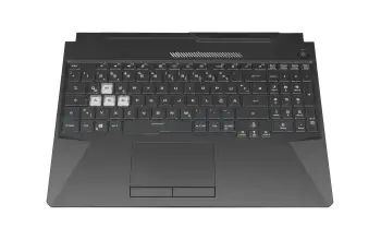 90NR03L1-R31GE0 original Asus clavier incl. topcase DE (allemand) noir/transparent/noir avec rétro-éclairage