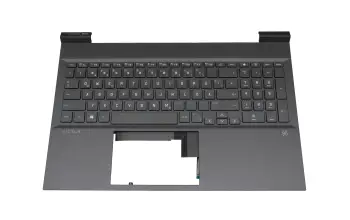 M54738-041 original HP clavier incl. topcase DE (allemand) gris/gris avec rétro-éclairage