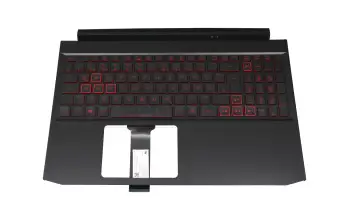 6B.Q7KN2.046 original Acer clavier incl. topcase DE (allemand) noir/rouge/noir avec rétro-éclairage