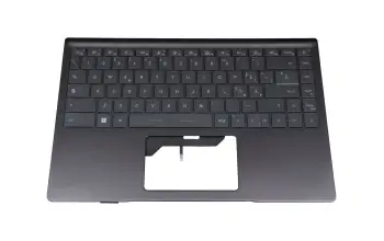 957-14D36E-C10 original MSI clavier incl. topcase IT (italien) gris/noir avec rétro-éclairage