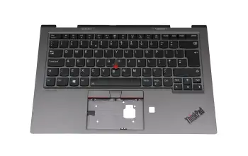 5M10Z37208 original Lenovo clavier incl. topcase UK (anglais) noir/gris avec rétro-éclairage et mouse stick