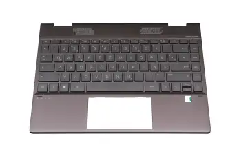 L53453-041 original HP clavier incl. topcase DE (allemand) gris/gris avec rétro-éclairage