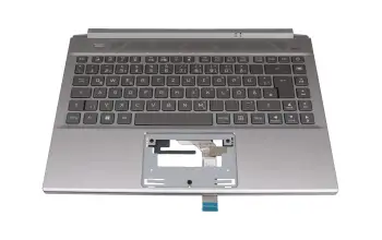6B.QBJN2.014 original Acer clavier incl. topcase DE (allemand) gris/gris avec rétro-éclairage