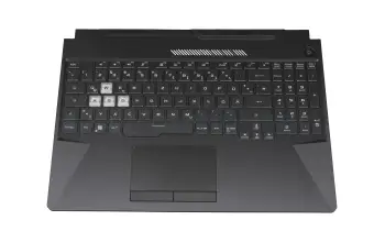 90NR05V6-R31GE1 original Asus clavier DE (allemand) noir/transparent avec rétro-éclairage