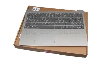 5CB0R07371 original Lenovo clavier incl. topcase FR (français) gris/argent