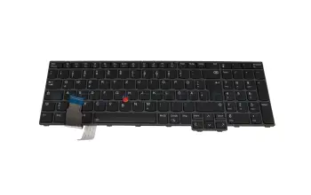 5N21D93771 original Lenovo clavier DE (allemand) noir/noir avec rétro-éclairage et mouse stick
