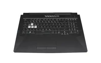 90NR0684-R31GE1 original Asus clavier incl. topcase DE (allemand) noir/transparent/noir avec rétro-éclairage