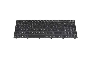 Clavier DE (allemand) moir/blanc/noir avec rétro-éclairage blanc pour Wortmann Terra Mobile 1716U