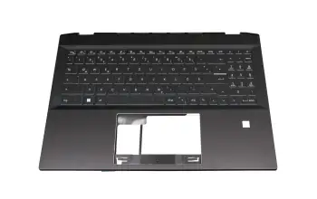 957-15921E-C06 original MSI clavier incl. topcase DE (allemand) noir/noir avec rétro-éclairage