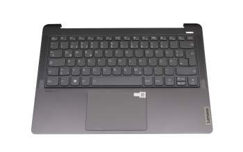 Clavier incl. topcase DE (allemand) gris/gris avec rétro-éclairage original pour Lenovo IdeaPad 5 Pro-14ACN6 (82L7)