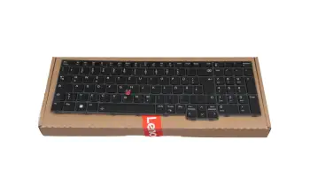 5N21K05015 original Lenovo clavier DE (allemand) noir/noir avec rétro-éclairage et mouse stick