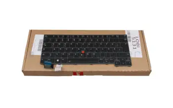 5N21H77191 original Lenovo clavier DE (allemand) noir/noir avec rétro-éclairage et mouse stick