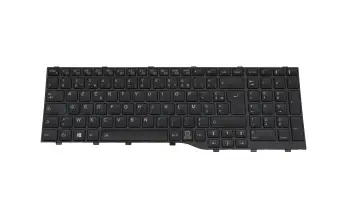 34079038 original Fujitsu clavier FR (français) noir/noir avec rétro-éclairage