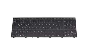 Clavier DE (allemand) moir/blanc/noir abattue avec rétro-éclairage pour Medion Erazer Defender P20 (NP70PNP-M)