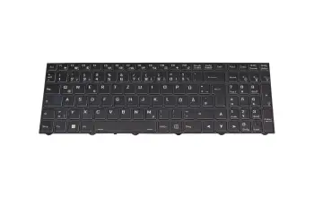 6-80-PC510-070-11 original Clevo clavier DE (allemand) moir/blanc/noir abattue avec rétro-éclairage