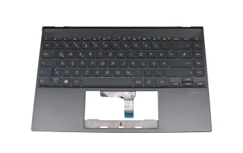 90NB0TJ1-R30GE1 original Asus clavier incl. topcase DE (allemand) gris/gris avec rétro-éclairage