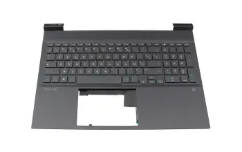 M54738-051 original HP clavier incl. topcase FR (français) argent/noir avec rétro-éclairage