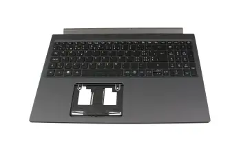6B.QHDN2.015 original Acer clavier incl. topcase CH (suisse) noir/gris avec rétro-éclairage