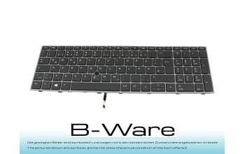 T011HR Clavier DE (allemand) gris foncé/gris avec rétro-éclairage et mouse stick b-stock