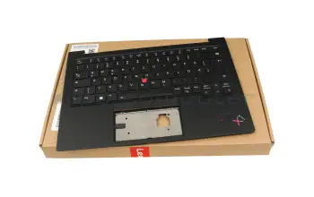 5M11K07685 original Lenovo clavier incl. topcase DE (allemand) noir/noir avec rétro-éclairage et mouse stick (Wi-Fi)