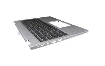 11904E40K202 original Acer clavier incl. topcase DE (allemand) noir/argent avec rétro-éclairage
