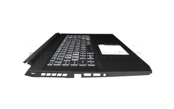 13804EB8K203 original Acer clavier incl. topcase UA (ukrainien) moir/blanc/noir avec rétro-éclairage