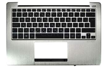 13GNFQ10M060-1 original Asus clavier incl. topcase GR (grecque) noir/argent