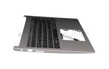 13N1-50A0201 original Acer clavier incl. topcase DE (allemand) noir/argent avec rétro-éclairage