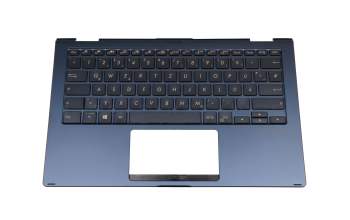 13N1-68A0P01 original Asus clavier incl. topcase DE (allemand) noir/bleu avec rétro-éclairage