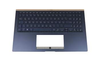 13N1-9OA8011 original Asus clavier incl. topcase DE (allemand) bleu/bleu avec rétro-éclairage