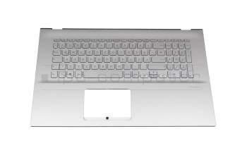 13N1-D0A0101 original Asus clavier incl. topcase DE (allemand) argent/argent avec rétro-éclairage