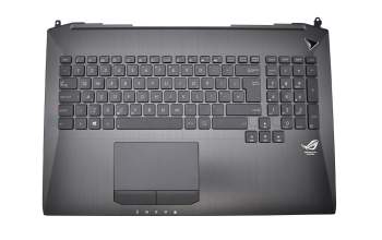 13NB00M1P15011 original Asus clavier incl. topcase UK (anglais) noir/noir avec rétro-éclairage
