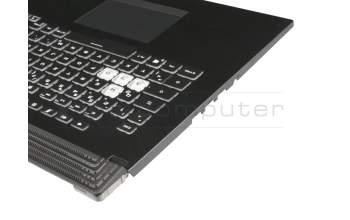 13NR01Q3AP0301 original Asus clavier incl. topcase DE (allemand) noir/noir avec rétro-éclairage - without keystone slot -