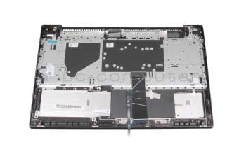 18066110 original Lenovo clavier incl. topcase DE (allemand) gris/gris avec rétro-éclairage Fingerprint (Port de chargement USB-C)