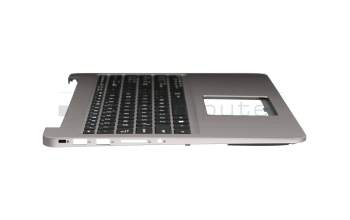 1846DA00072 original Asus clavier incl. topcase US (anglais) noir/gris avec rétro-éclairage