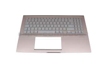 1994-0026B-2C-1 original Asus clavier incl. topcase DE (allemand) argent/rose avec rétro-éclairage