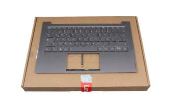 1KAFZZG0062 original Lenovo clavier incl. topcase DE (allemand) gris/gris avec rétro-éclairage