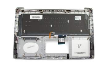 1KAHZZG0029 original Asus clavier incl. topcase DE (allemand) argent/argent avec rétro-éclairage (pour les modèles avec disque dur)