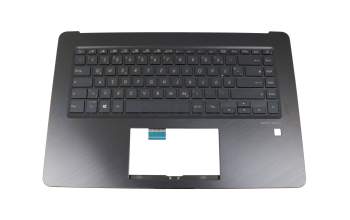 1KAHZZG005S original Asus clavier incl. topcase DE (allemand) noir/noir avec rétro-éclairage