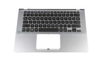 1KAHZZQ006J original Asus clavier incl. topcase DE (allemand) noir/argent avec rétro-éclairage