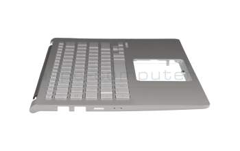 1KAHZZQ006K original Asus clavier incl. topcase DE (allemand) argent/argent avec rétro-éclairage
