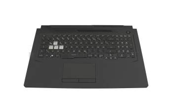 1KAHZZQ010K original Asus clavier incl. topcase DE (allemand) noir/transparent/noir avec rétro-éclairage