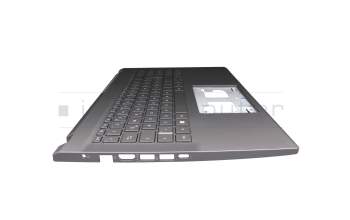 22705057K202 original Acer clavier incl. topcase DE (allemand) gris/gris avec rétro-éclairage